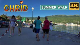 Summer WALK TOUR Travel - OHRID, Macedonia (2024) 【4K】 ‍️ Лето, прошетка низ ОХРИД, Македонија 