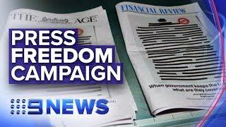 Australian media companies unite for press freedom campaign | Nine News Australia