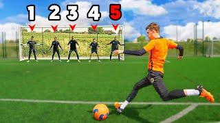 1 PRO FOOTBALLER vs 5 GOALKEEPERS - Who Wins?