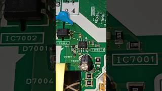 Replacing a damaged PWM IC on an LED TV#Repair  #Electronic #pwm #Powersupply #ledtv #soldering #tv