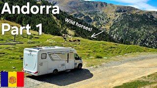 Andorra: sixth smallest country in Europe, lots of wild horses in the beautiful Andorran mountains