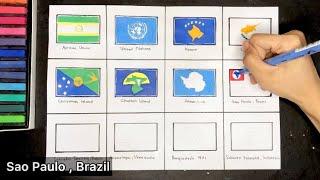 Flags Containing Maps Drawing #flag