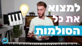 איך למצוא כל סולם מז׳ורי וכל סולם מינורי במהירות! [נוסחה קלה למתחילים] | סולמות בפסנתר #2