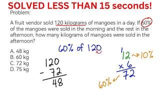 A fruit vendor sold 120 kilograms... [with Math Tricks]