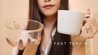 ASMR Fast Tapping on Glass/Ceramic Objects (No Talking)