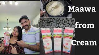 Making maawa from cream|| Home made Khoya || Neha Sharma