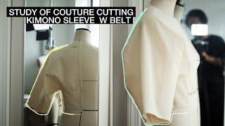 【Fashion Study of Shape 13】  HOW TO MAKE COUTURE CUT KIMONON SLEEVE | PATTERN MAKING & DRAPING DEMO