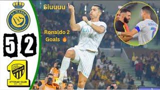 RONALDO 2 GOAL  AL NASSR VS AL ITTIHAD 5-2 HIGHLIGHTS & ALL GOALS 2023 HD