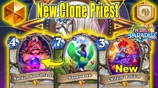Best Clone Priest Deck With NEW Strong Legendary Cards At Perils in Paradise | Hearthstone