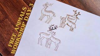 30 Days Free Animals Workshop Day-3 |Learn all the basics on How To Make a Deer| By Muskan Mehendi