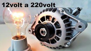 COMO CONVERTIR UN ALTERNADOR DE AUTOMOVIL DE 12V A 220V VERDADERO O FALSO ?? Recalibrando.