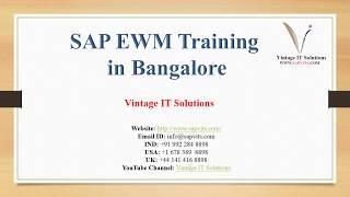 SAP EWM Training material Video | SAP EWM Online Training in Bangalore