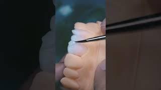 Dental ceramic build up #dentaltechnology #dental #dentalcare #dental #shorts #education #viralvideo