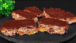 Sugar-free energy bars in 5 minutes! Delicious and healthy dessert!