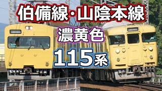 115系伯備線と山陰本線 JR西日本の濃黄色編成