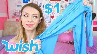 I BOUGHT $1 CLOTHES FROM WISH (TRY ON HAUL)