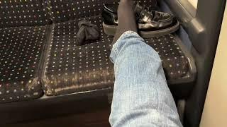 Stranger on the bus plays with my feet