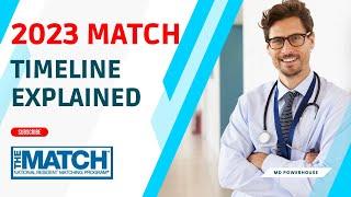 2023 Residency MATCH UPATES | ERAS Timeline Explained