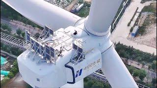 辽宁营口：全球单机容量最大风电机组启动发电