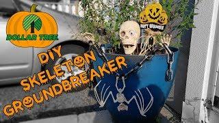 DIY Dollar Tree Skeleton Groundbreaker