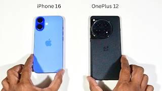 Apple iPhone 16 vs OnePlus 12 Speed Test and Camera comparison