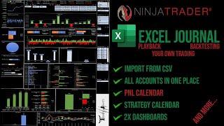 Trade Tracking Excel Spreadsheet, Journal for NinjaTrader