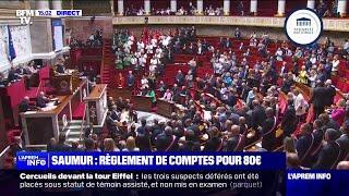 Des députés de gauche habillés en vert, blanc, rouge et noir , les couleurs du drapeau palestinien