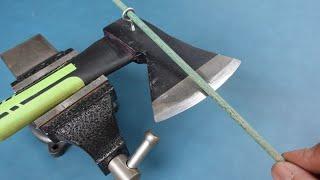 A special way to sharpen your Ax as sharp as a razor!