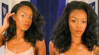 STRAIGHTENING MY NATURAL HAIR | Slim Reshae