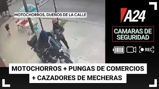 Motochorros + Cazadores de mecheras + Pungas #CámarasDeSeguridad | Programa completo (14/05/23)