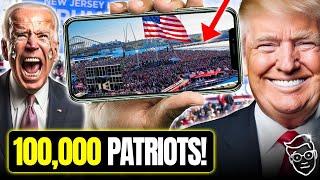 HISTORY! TRUMP Throws LARGEST Political Rally EVER Seen In AMERICA | +100,000 in a BLUE State!? 