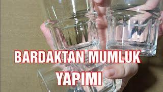 Bardaktan Mumluk Yapımı | Geri Dönüşüm | Dıy | Making Candle Holder From Glass Dıy | Ideas #mumluk