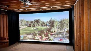 Golf Simulator Build Install & Review Carl’s 8x14 Premium Impact Screen With Strut Frame