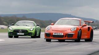 Merc-AMG GT R vs 911 GT3 RS vs BMW M4 GTS | Chris Harris Drives | Top Gear