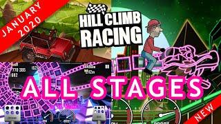 Hill Climb Racing All Stages Unlocked | Gameplay | 27+ Levels!