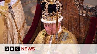 Moment HM King Charles III is crowned in Coronation ceremony - BBC News