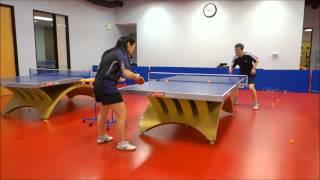 Training with Coach Amy Zhong: Backhand counter, switching to forehand