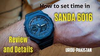 SANDA 6016 Detail and review - How to set Time and Date in SANDA WATCH