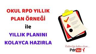 Okul RPD Yıllık Planı Örneği