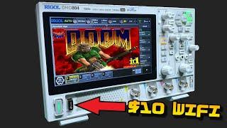 Adding WiFi to the Rigol DHO800 series for $10 bucks... and DOOM!