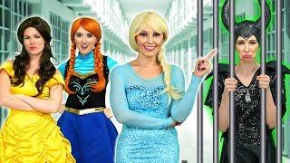 LOCKED UP. Elsa Sends Maleficent to Jail after She Steals. With Belle and Anna.