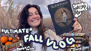 Ultimate Fall Book Vlog️| pumpkin patch, book shopping, and spooky reads