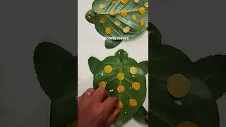 how to make tortois with leaf.#reels #art #rebeka #short#craft #paperart #diy