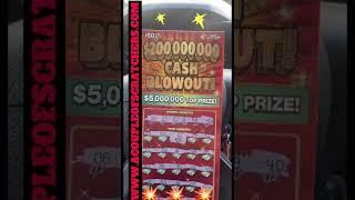 BIG ZEROS0️⃣ SINGLE MATCH! $200,000,000 CASH BLOWOUT TEXAS LOTTERY SCRATCH OFF #shorts