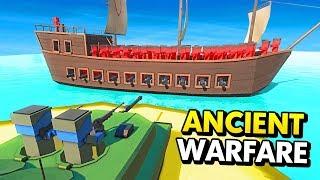 ALL TANKS vs NEW PIRATE BOATS IN ANCIENT WARFARE 3 (Ancient Warfare 3 Funny Gameplay)