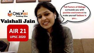 AIR 21 UPSC Topper Vaishali Jain | Reason behind Jain Sister’s Selection