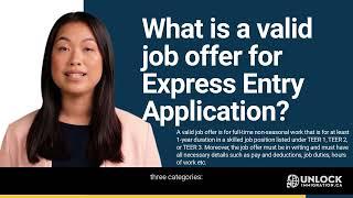 What is a valid job offer for Express Entry Application?