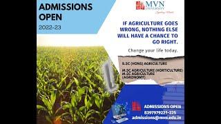 SCHOOL OF AGRICULTURE 2022-23 ADMISSIONS OPEN