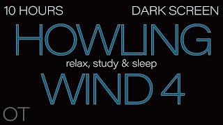 HOWLING WIND Sounds for Sleeping| Relaxing| Studying| BLACK SCREEN| Real Storm Sounds| 10 HOURS VER4