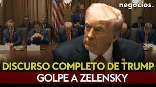 DISCURSO COMPLETO DE TRUMP: golpe a Zelensky, sanciones a Rusia, la OTAN se olvida y capote a China